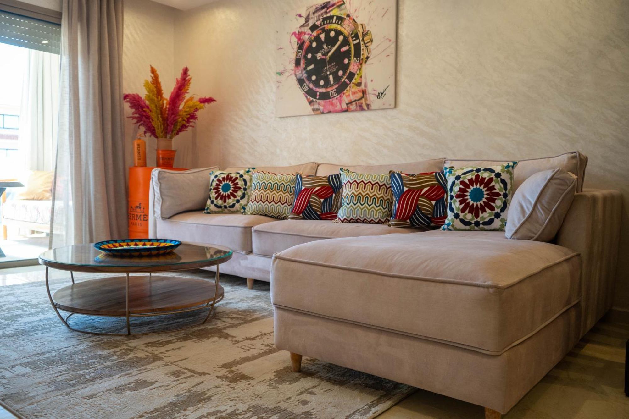 Magnifique Appartement Moderne De 2 Chambres Avec Piscine A 10 Min Du Centre De Marrakech Марракеш Экстерьер фото