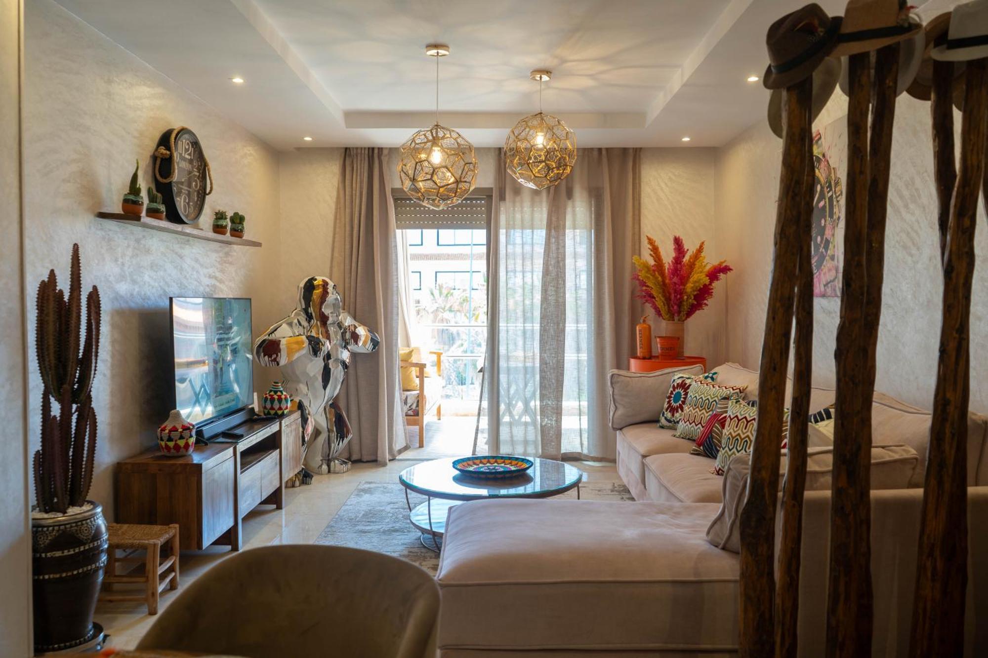 Magnifique Appartement Moderne De 2 Chambres Avec Piscine A 10 Min Du Centre De Marrakech Марракеш Экстерьер фото